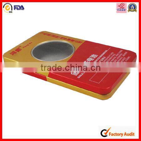 metal battery packing emboss printing tin boxes