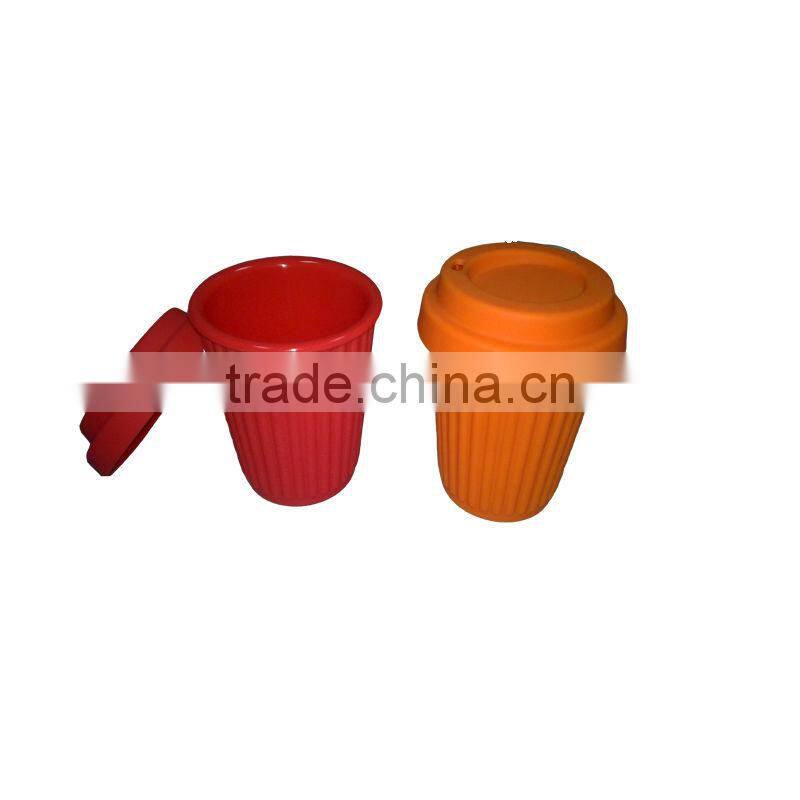 Eco-friendly collapsible silicone rubber cup lids