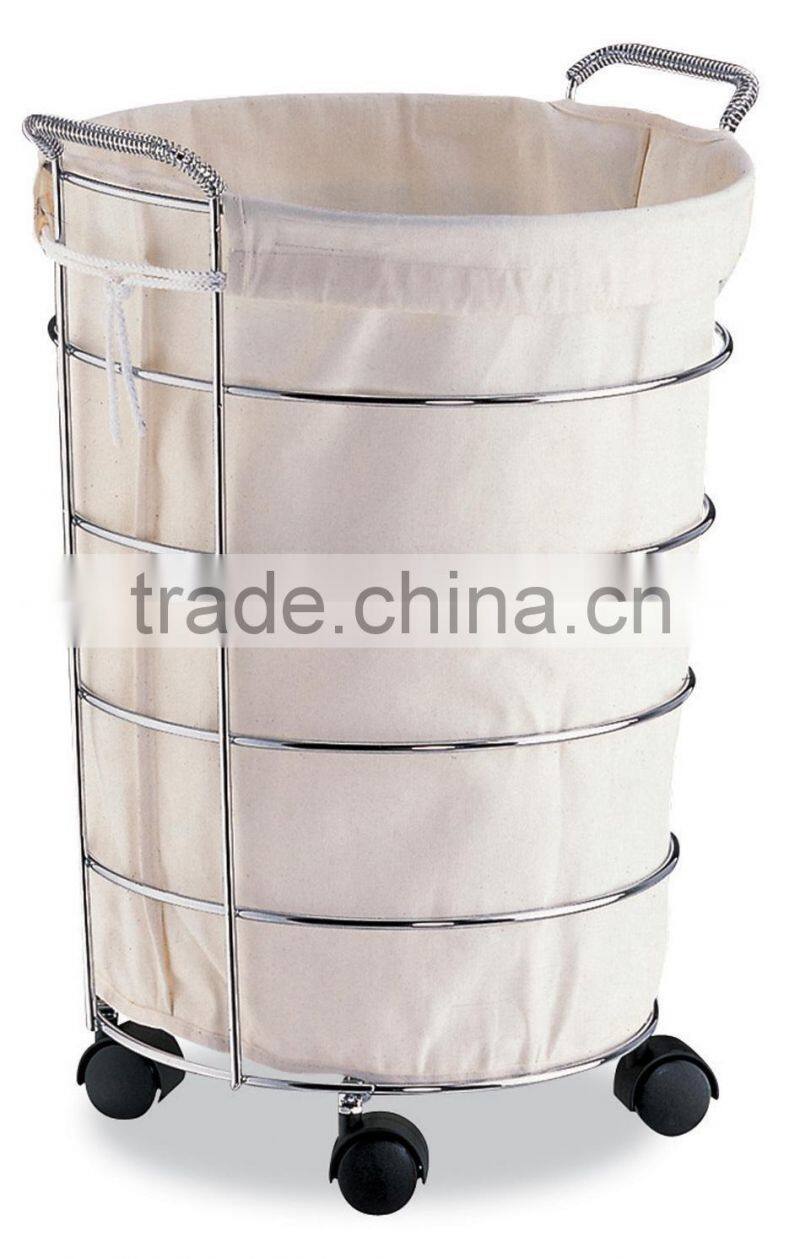 2016 Fashion OEM Wheeled decorative baby Laundry hamper