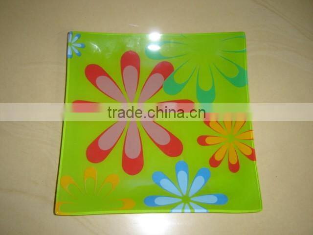 Fruit printing glass plate custom printing glass plate