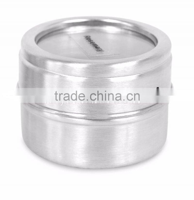 High Quality Useful Spice Stainless Steel Magnetic Cruet Condiments Spice Rack