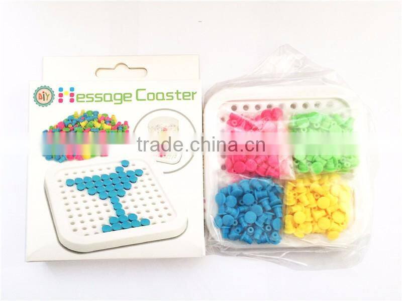 DIY Innovative Puzzle Games Interesting Skidproof & Perler Beads Coaster