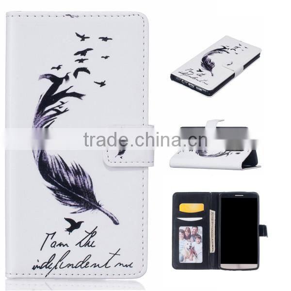 Low Price High Quality Embossed Leather Phone Wallet Case For LG