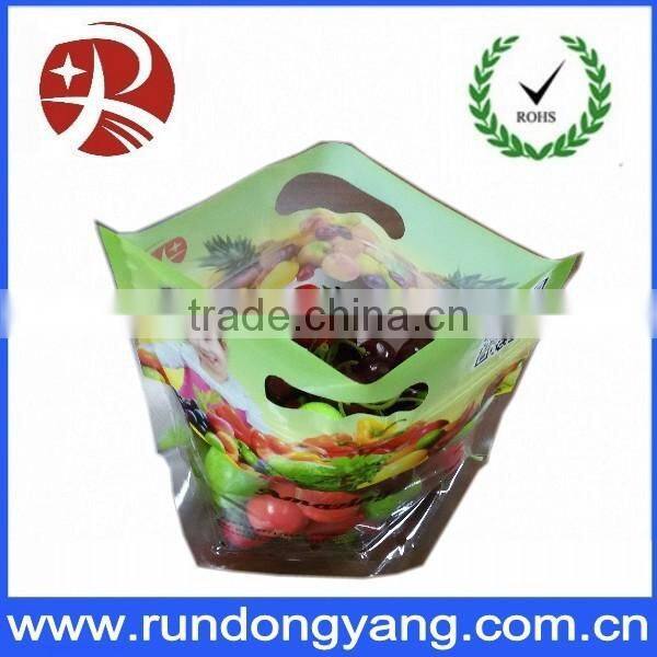 Customized slider zip lock zipper stand up pouch fruit packing bag