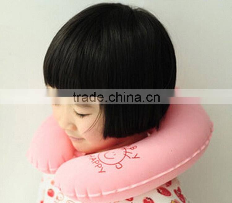 Toprank Hot Sale Comfortable Printing Air Filled Neck Support Baby Nursing Pillow Child Inflatable Travel Neck Pillow