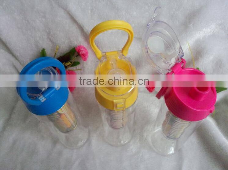 Tritan sport water bottle plastic new, Fruit infusion bottle water bottle, BPA free