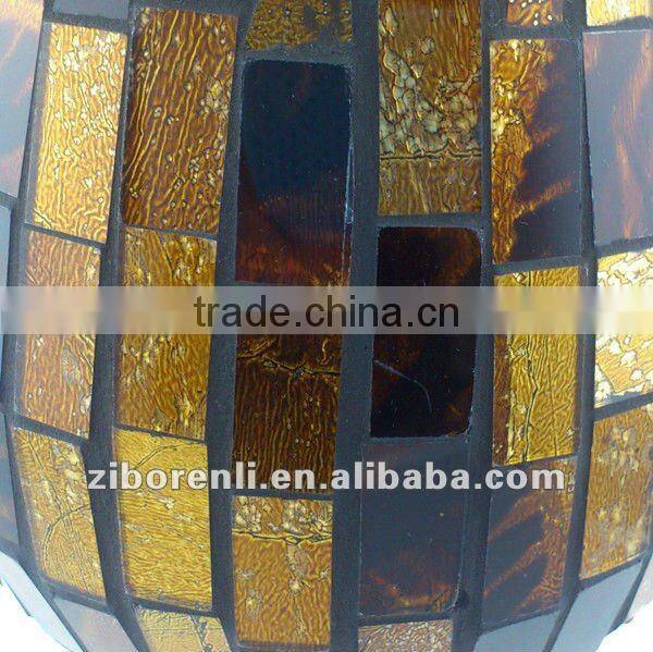 Wedding Centerpiece Exotic Style Amber Mosaic Handmade Shapes Tall Gorgeous Designs Vases