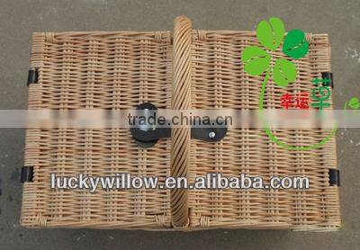 hand-made crafts willow storage baskets with handle&Lid