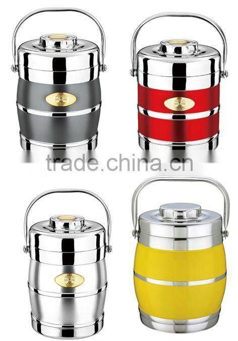 stainless steel double wall keep warm square lunch box