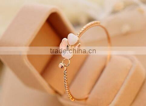 Wholesale stainless steel bracelet opals bangle bracelet