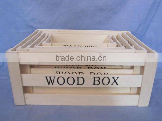 eco-friendly colorful cheap wooden fruit crate for sale