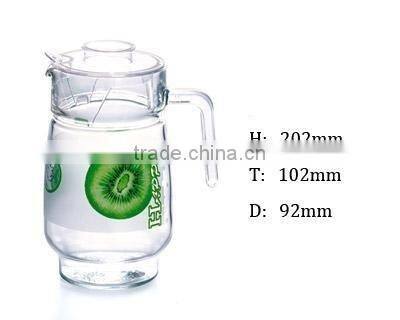 High quality glass coffee pot glass tea jug fusing glass hot pot with handle