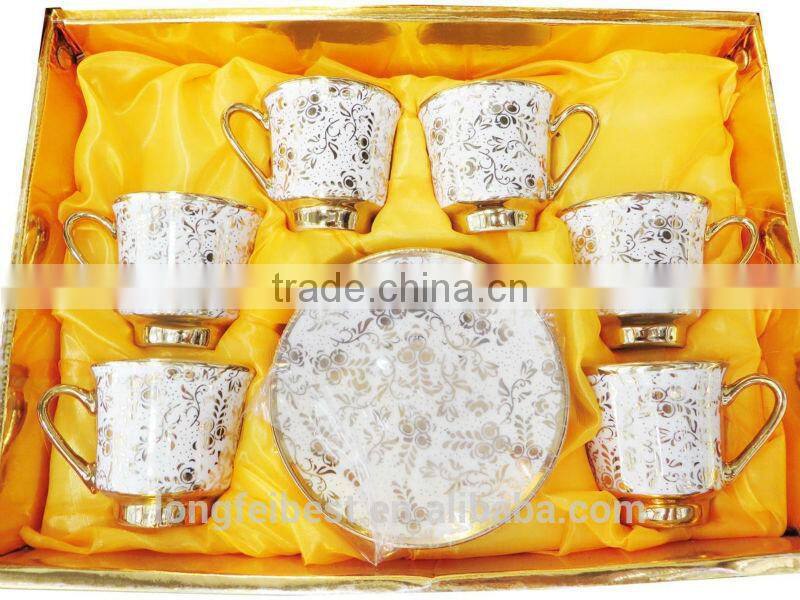 Delegant 12pcs Chinese Porcelain Coffee Cup Sets