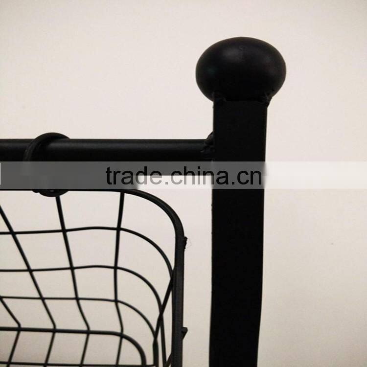 High quality metal storage holder bedroom kitchen wire storage shelf
