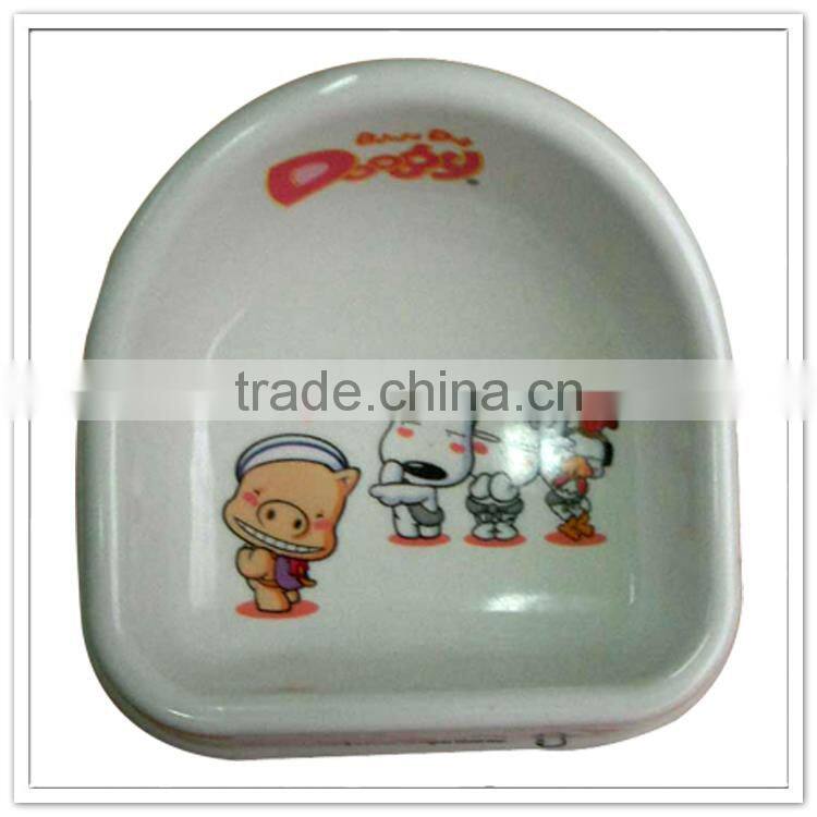 House shape creative cheap printed dog travel bowl