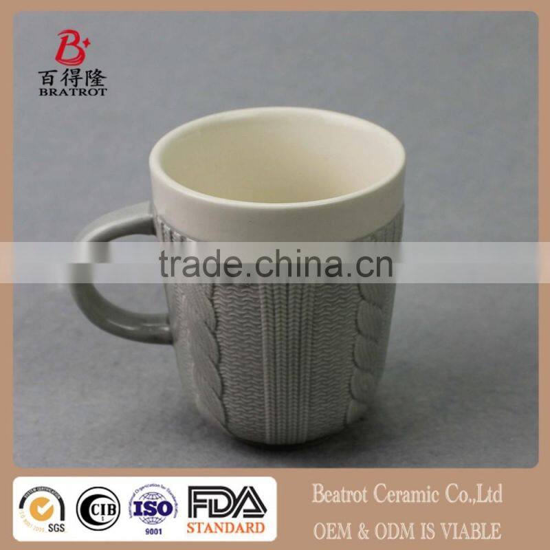 Green Floral Design Ceramic Japanese Tea Cup