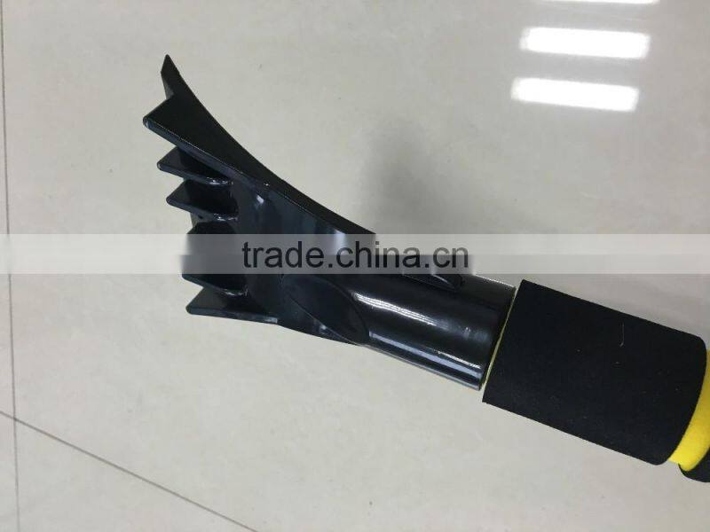 high quality telescopic handle snow brush with ice scraper automobile brush and glass cleaner and comfortable EVA handle