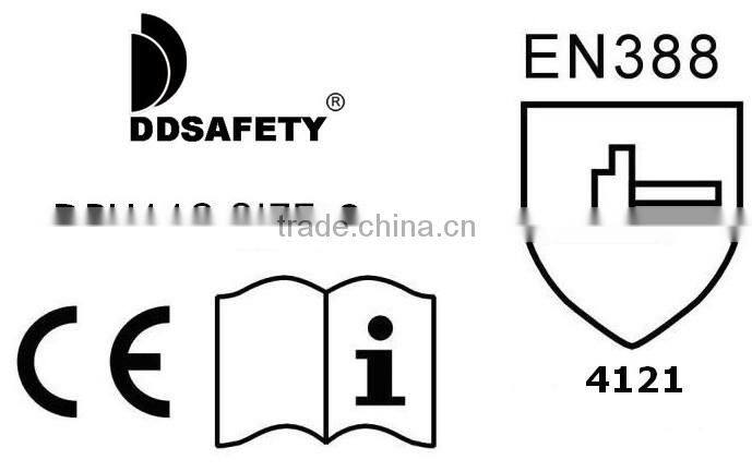 DDSAFETY2016 Hot Sale Pu Glove Grey PU Coated On Palm Nylon With CE Glove