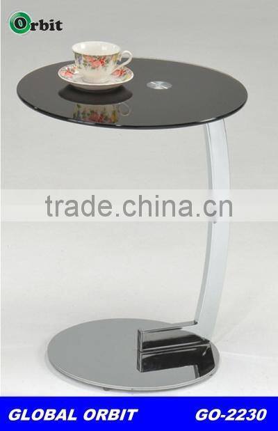 Hot selling round living room furniture glass tea table, modern coffee table
