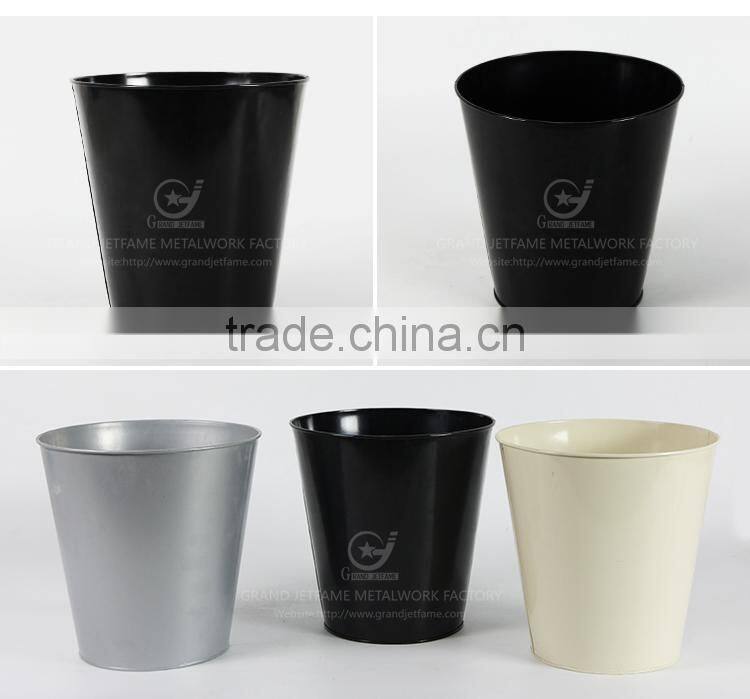 Galvanized and iron powder coating outdoor planters with plants decorative outdoor pretty plant pots