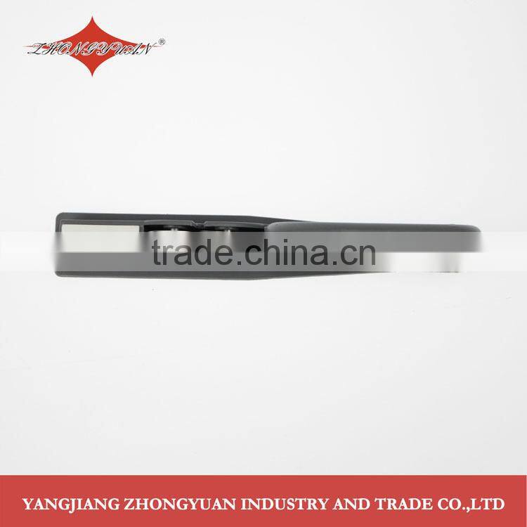 Carbon steel knife sharpener with long safety handle