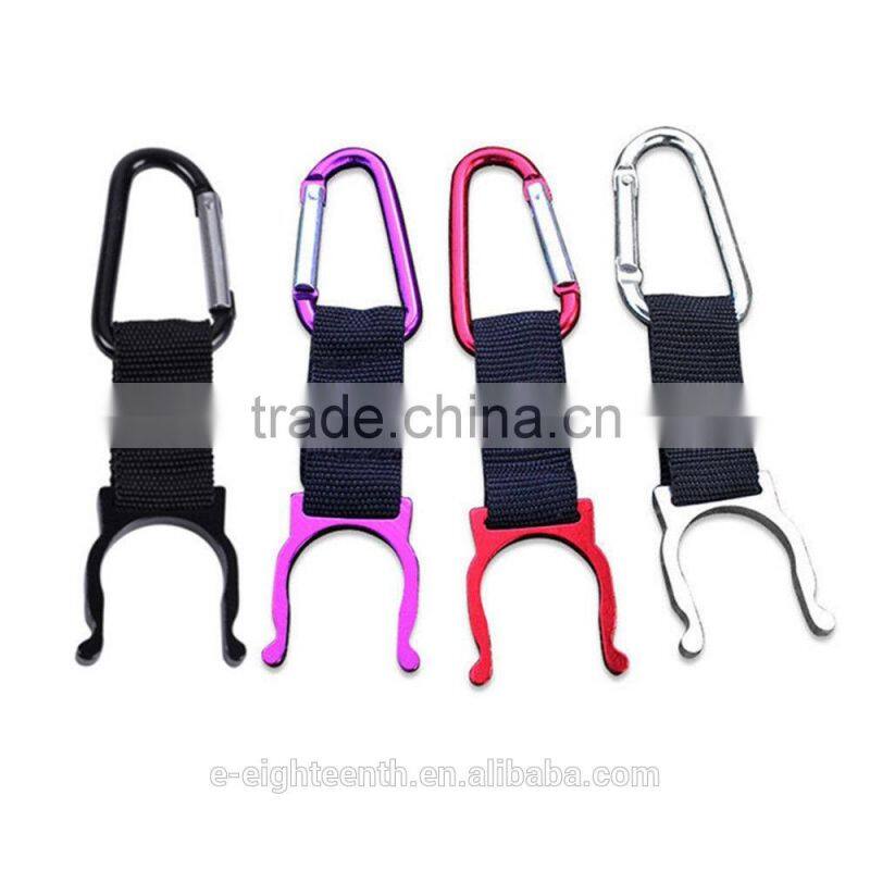 new 2016 higgh quality Water Bottle Holder Outdoor Travel Sports Carabiners Water Bottle Holder Keychain Buckle Hook