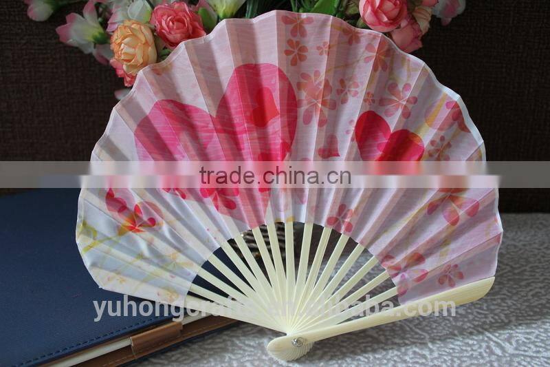 High quality bamboo fabric hand fan