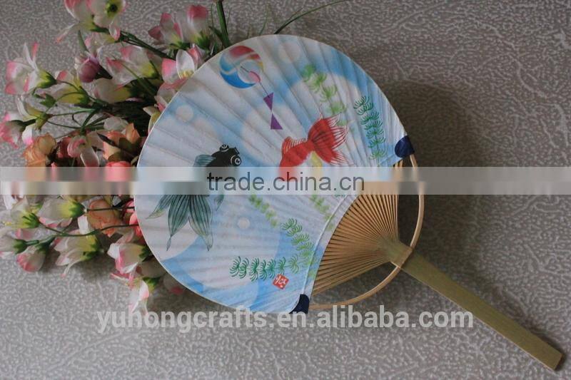 Beautiful and Cute bamboo paper Japanese fan
