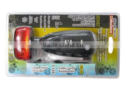 Wholesale 5 LED Bike Red Rear Light Bicycle Accessory Bicycle Rear LED light