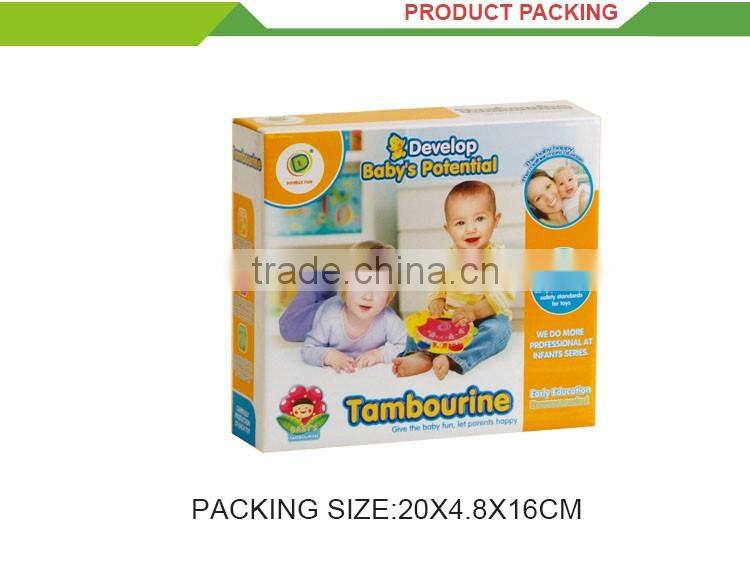 Wholesale lovely baby musical instrument plastic tambourine