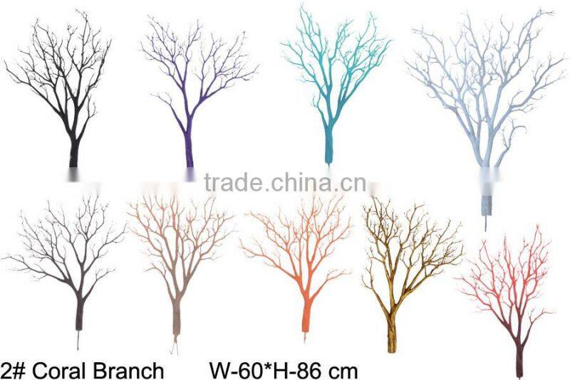 Home wedding decoration artificial dry tree branches coral