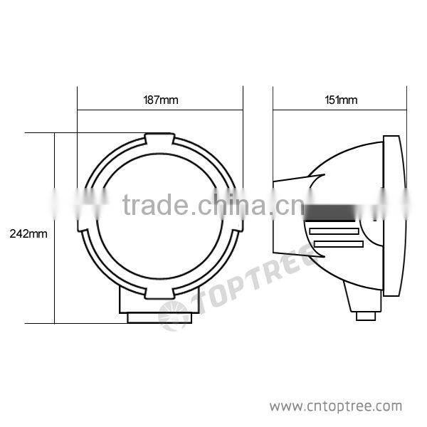 7inch 100w HID DRiving Spot Lights Off Road 4X4 12V Spot LED Head Light