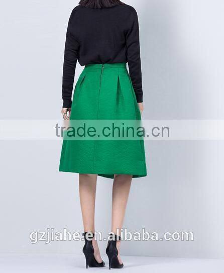 NEW Fashion Casual High pleat Waisted A -line skirt guangzhou clothing