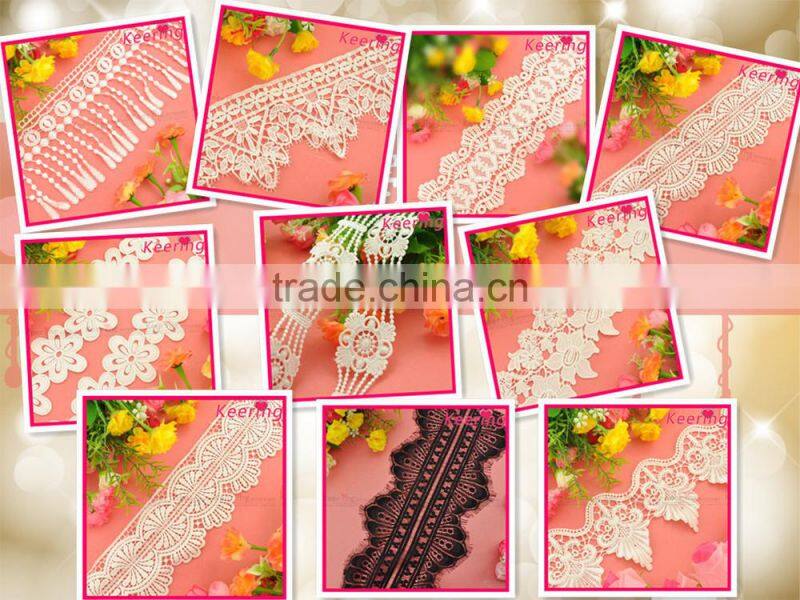 Keering supply fashion natural cotton fringe trim wholesale WLC-325