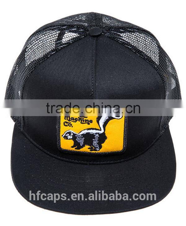 Stylish 5 Panel Black Neon Snapback Trucker Hats