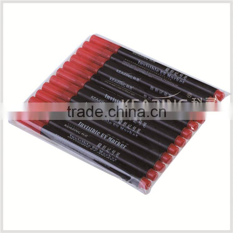 Kearing brand permanent invisible ink UV marker, red ink only visible under UV light for sewing secret marking #UVP10-R
