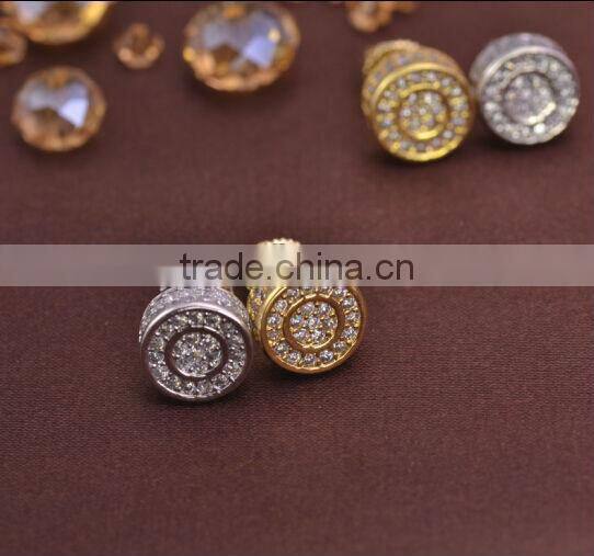 LSE851 fashion men earrings brass zircon jewelry