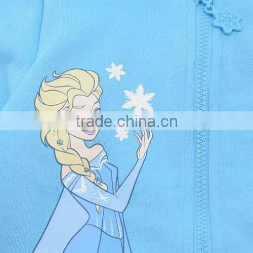 Soft fleece zip print hoodie baby girls, infant wear wholesale export, babies wear suppliers