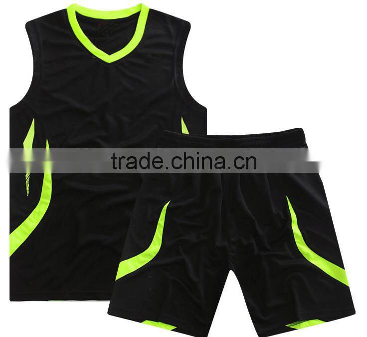 Basketball uniform black green basketball jersey suit