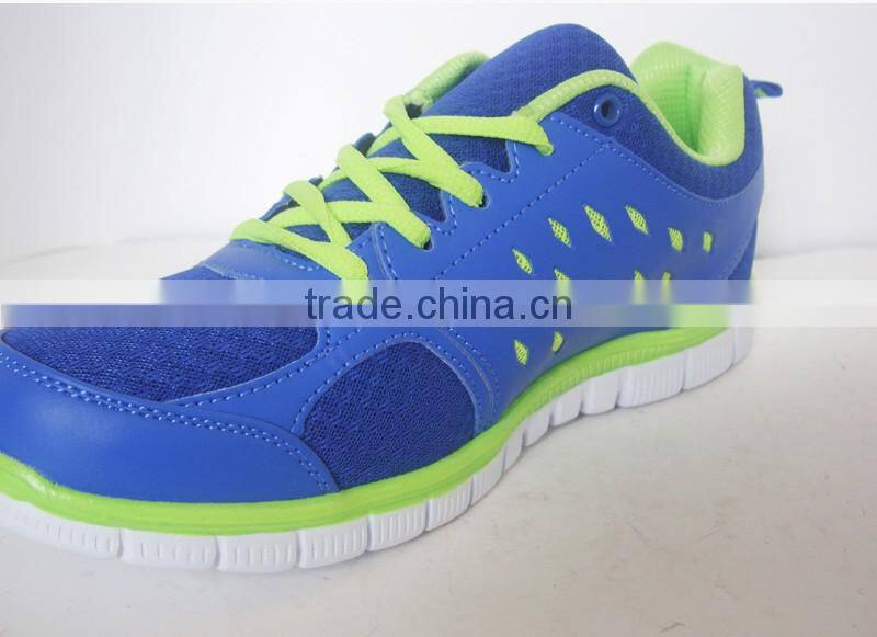 Custom blue color asian men shoes with EVA outsole