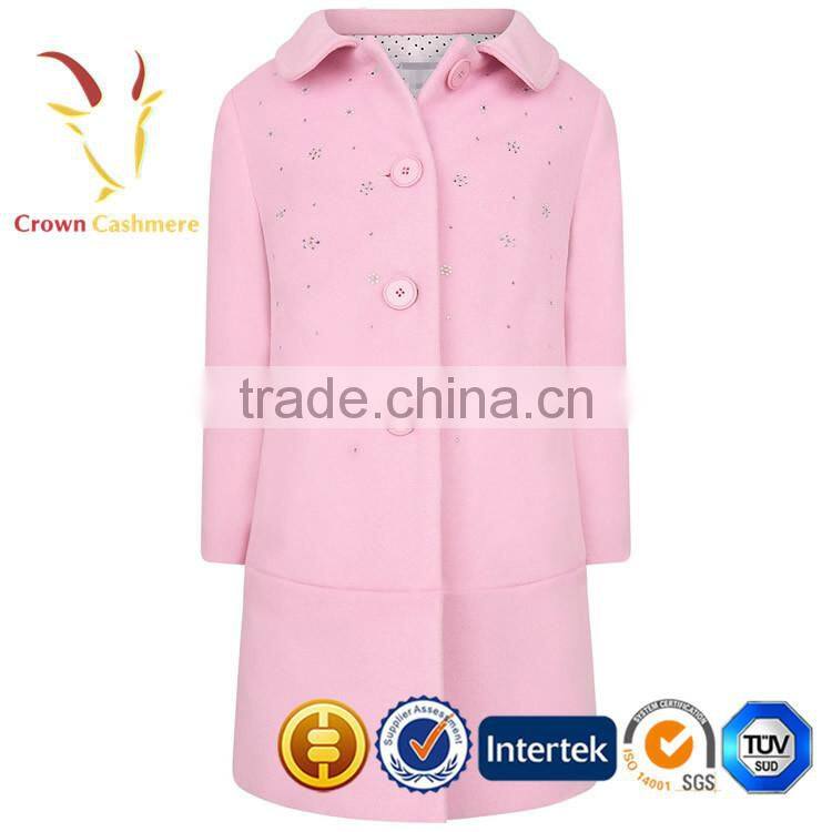 Kid Girls Pink Cardigan Sweater Coat with Buttons