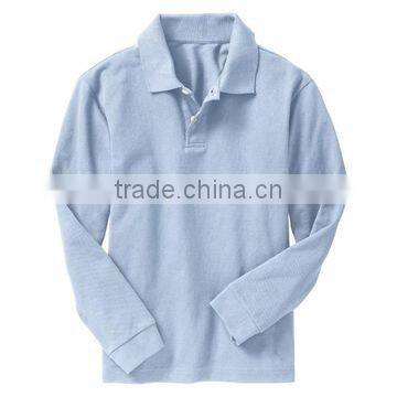 polo t-shirt 100% cotton long sleeve t-shirt design class school uniform polo shirts design