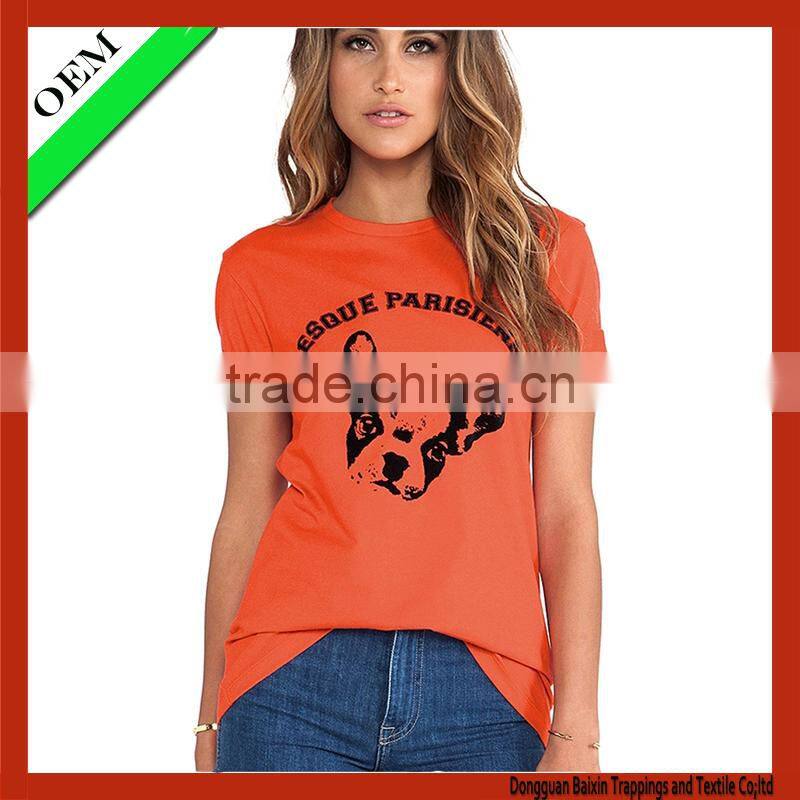 2015Custom t shirt women, cotton plain t shirt wholesale cheap china