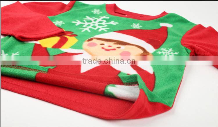 snowman printing boy pajamas fashion sleeping wear green pajamas