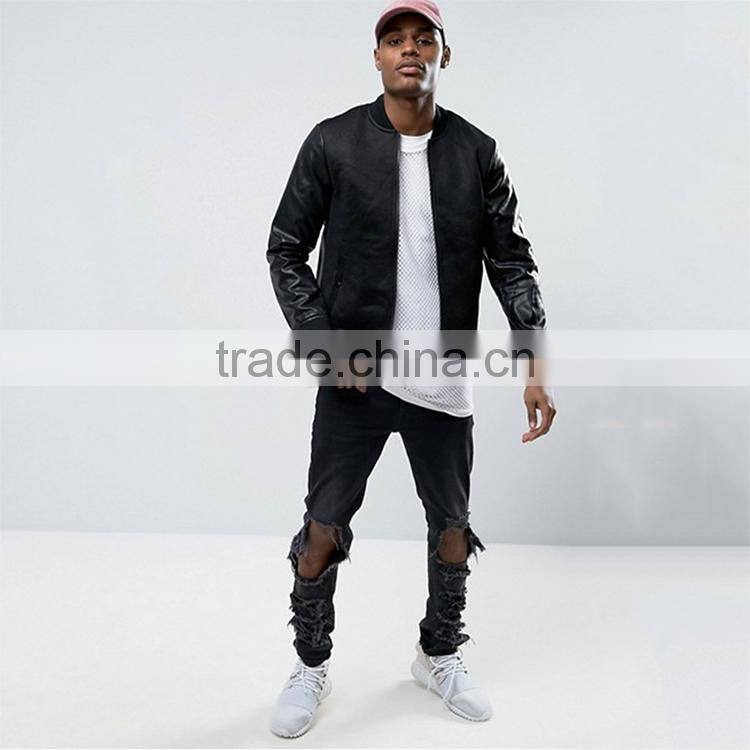 2017 trend Spring jacket young men stand up Korean handsome Slim new casual men PU jacket
