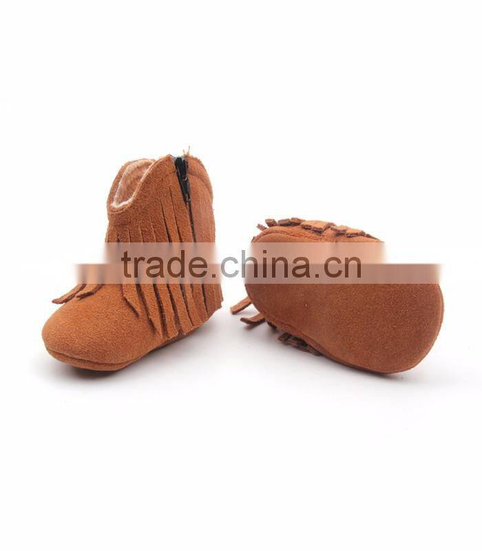 Wholesale kids shoes baby moccasins leather boot
