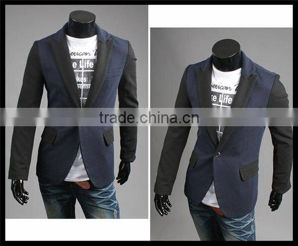fashion korea style spring casual one button slim tuxedo blazer