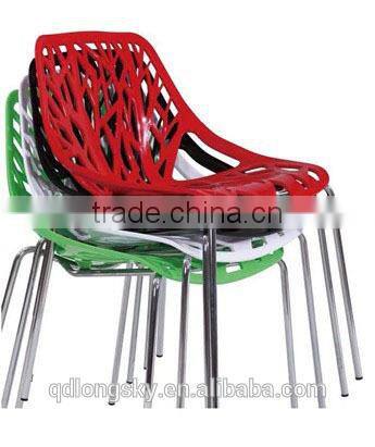 LS-4009 Wholesale Modern Cheap Colorful Stacking plastic Dining Chair For Dining Room Furniture