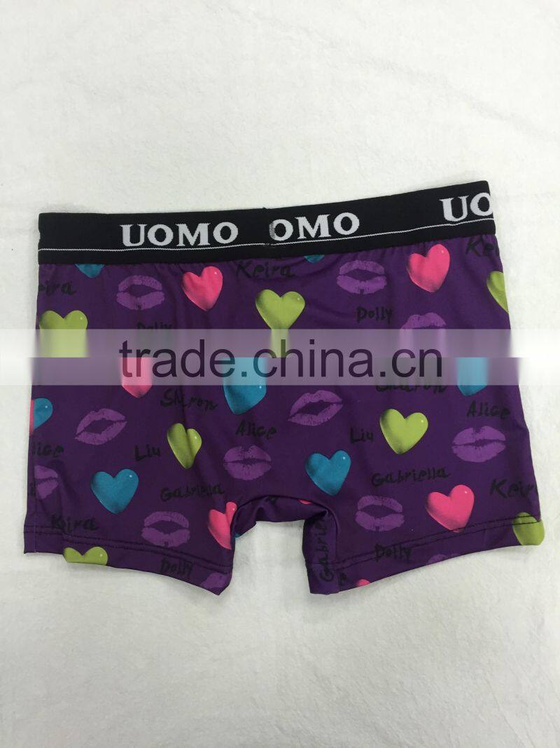 hot sexy mens colorful printed boxer brief underwear