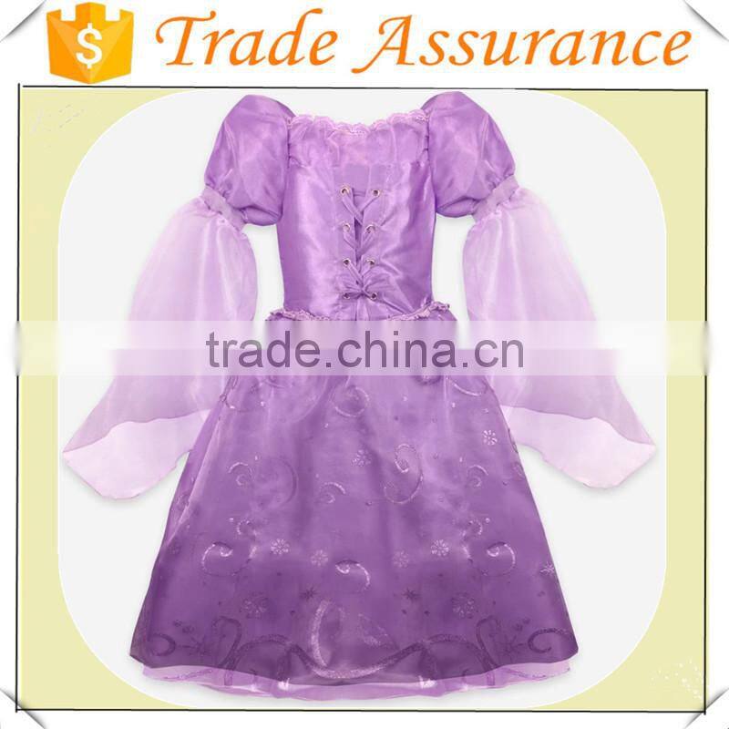2014 Best selling high quality princess Rapunzel costume Girls Rapunzel Costume Dress,